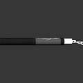 Traditional Nunchucks Weapon With Black Handles White Patterns And Silver Chain