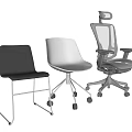 Modern Office Chairs In Various Styles With Black White Mesh Back And Metal Frames