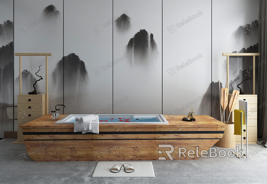 New Chinese-style Bathtub Bathtub Ornaments Combination model