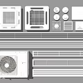 Different Types of Air Conditioner Vents with Modern Design for Home Use
