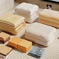 Quilt Clothes Folding Clothes Folding Bed Sheet Jeans Carpet Real Quilt 3d model