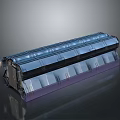 Modern Industrial Mechanical Component With Metallic Glossy Panels And Structural Sections