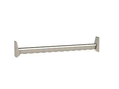 Decorative Wardrobe Hanging Rail With Scalloped Design And Metal Frame 3d model