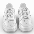White Modern Sneakers With Star Design On Side And White Laces And Sole