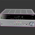 Silver AV Receiver With Bluetooth Connectivity And Control Knobs For Home Entertainment