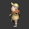 Cute 3D Scout Boy Character with Yellow Cap Orange Scarf Badges Arms Outstretched