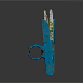 Durable Blue Hardware Utility Knife With Ring Handle And Worn Blade