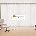 Modern Curtains 3d model