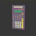 Supercalculator PT-30 Plus With Gray Body Blue Yellow Buttons And Green