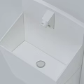 White Wall Mounted Washbasin with Simple Modern Design 3d model