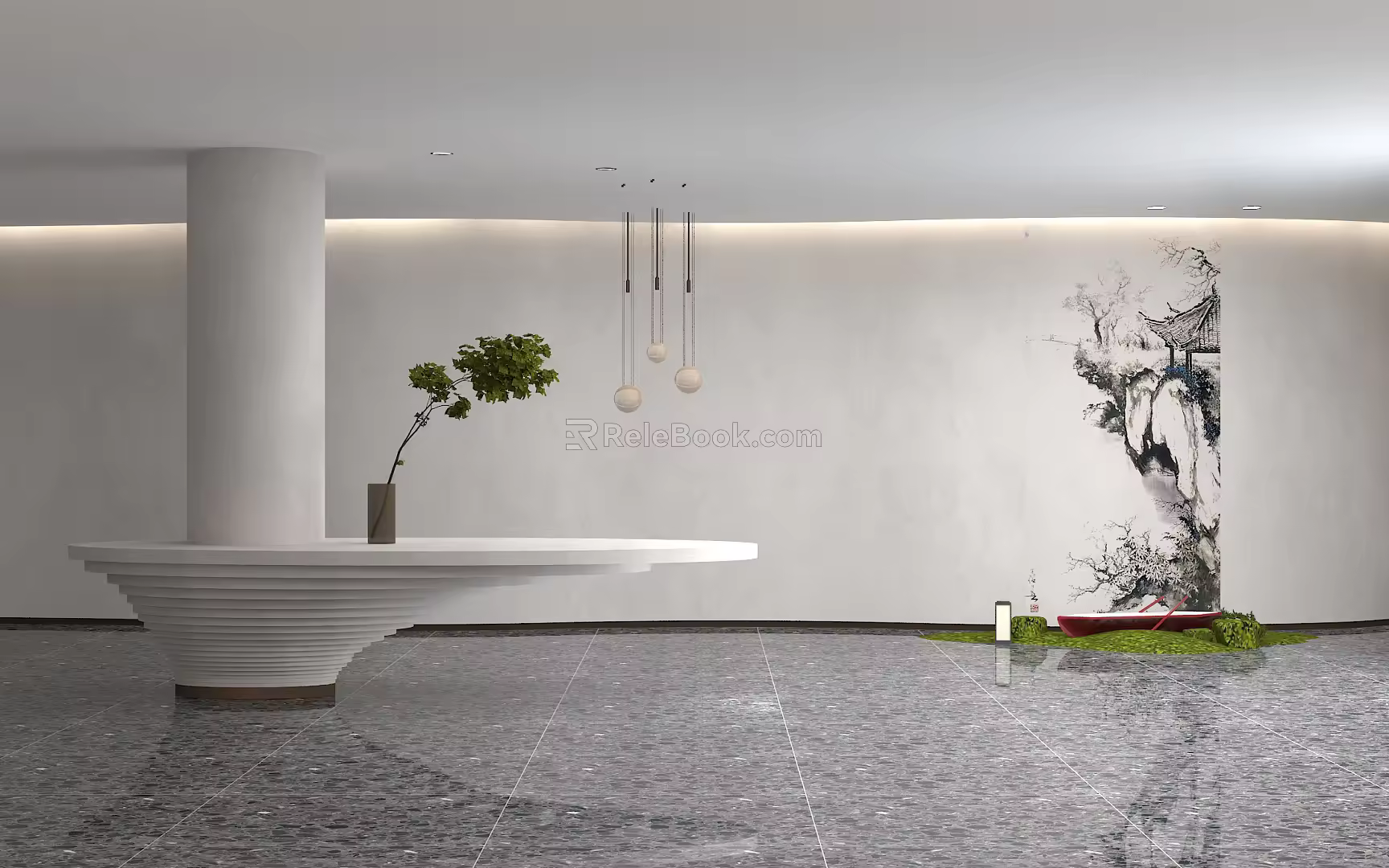 Modern Hall 3d model