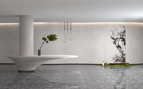 Modern Hall 3d model