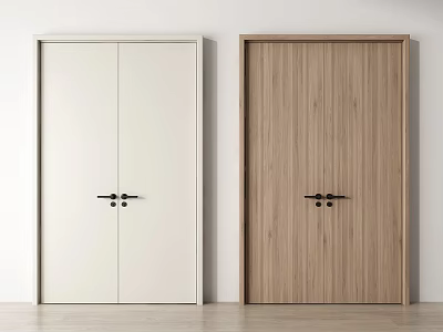 double door bedroom double door swing door bedroom door wooden door 3d model