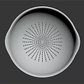 Silver Metal Kitchen Colander With Perforated Holes And Modern Bowl Design