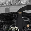 Elegant Inflatable Models Displayed On Marble Table For Modern Interior Decor