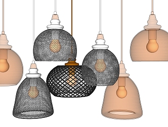 Modern chandelier glass chandelier 3d model