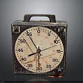 Vintage Mechanical Timer Electrical Appliance With Square Dial Handle And Retro Design 3d model