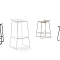 Modern Sleek Bar Stools With Metal Frames And Various Color Options