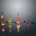 Unique Colorful Decorative Glass Bottles With Various Shapes For Home Decor