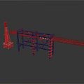 Blue Heavy Duty Steel Structure Industrial Equipment With Support Frame And Tower Platform