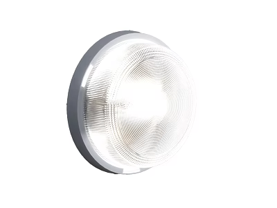 Contemporary LED Downlight Spotlight with Round White Grid Shade and Bright Illumination 3d model