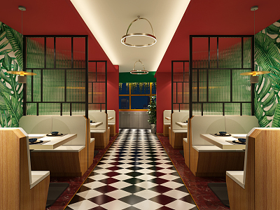 Modern Restaurant Card Seat 3d model