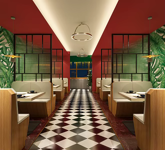 Modern Restaurant Card Seat 3d model