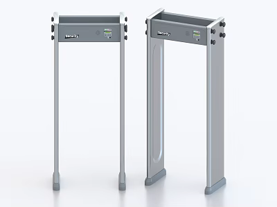 ZKTeco Security Gate Industrial Equipment With Detection Sensors And 3d model