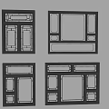 New Chinese-style casement window New Chinese-style glass sliding window 3d model