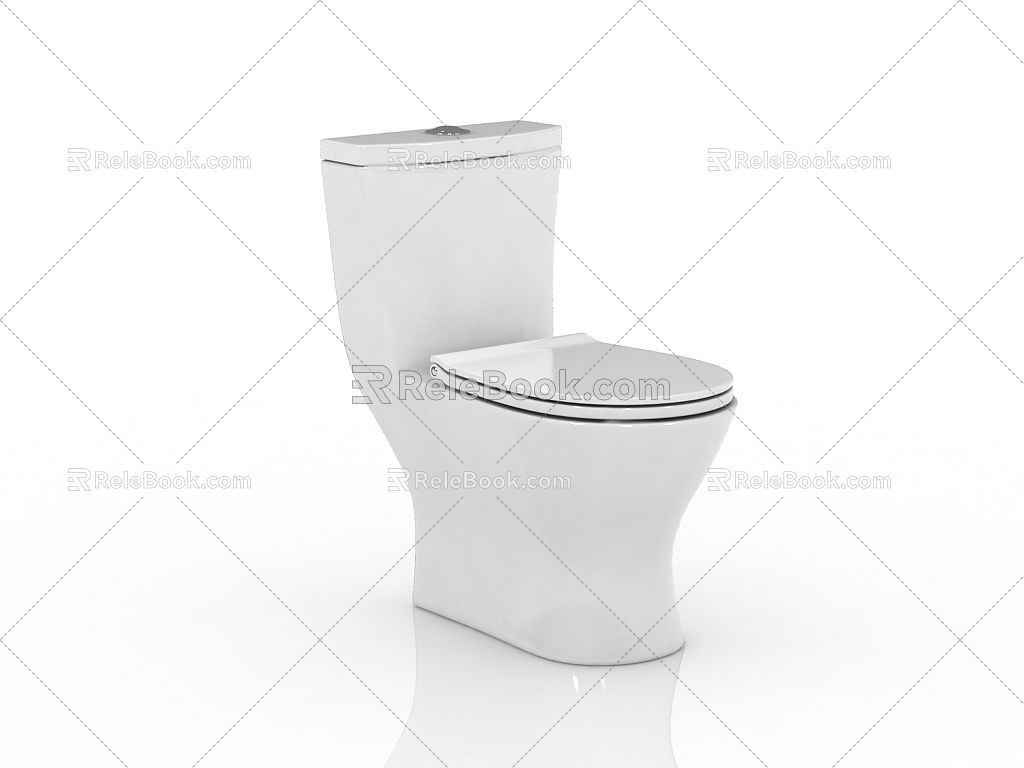 Modern toilet seat 3d model