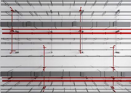 Industrial LOFT ceiling pipe ceiling pipe fire pipe smoke spray ceiling pipe ceiling pipe 3d model