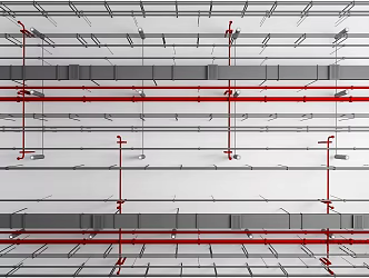 Industrial LOFT ceiling pipe ceiling pipe fire pipe smoke spray ceiling pipe ceiling pipe 3d model