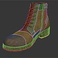 Brown Lace Up Ankle Boots For Daily Use With Durable Sole And Comfortable Design