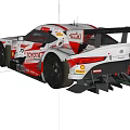 Toyota Racing Car With Red And White Livery Aerodynamic Design Multiple Angles
