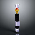 Automotive Shock Absorber With Silver Top Yellow Component Black Spring And Bottom Connector