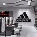 Adidas Clothing Store With Window Display Fashion Apparel Shoes And Mannequins