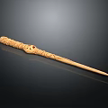 Elegant Handcrafted Wooden Hairpin With Intricate Carved Patterns For Daily Use
