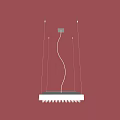 Modern Pendant Chandelier With Illuminated Glass Structure And Contemporary Metal Design