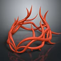 Unique Red Thorn Crown Headpiece Fashion Accessory for Stylish Outfits