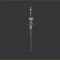 Elegant Ornate Sword With Metallic Blade And Decorative Engraved Hilt Design