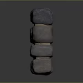 Natural Rustic Stone Wall With Stacked Gray Brown Stones And Textures