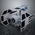 Detailed TIE Fighter Model Kit With Wing Structure And Engine Components