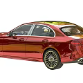Red Modern Sedan Car With Sleek Body Shiny Exterior And Alloy Wheels