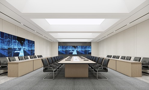 Bright Atmospheric Meeting Room Space 3d model