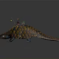 Vibrant Scaled Pangolin Carrying Child With Hanging Lantern And Decorative Saddle
