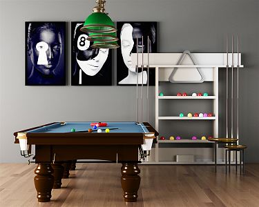 modern billiard room billiard room 3d model