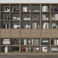Bookcase Bookshelf Ornaments Book Decorative Cabinet 3d model