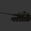 Tank 3D Render With Turret Gun Barrel And Equipment On Neutral Background