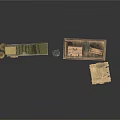 Organized Warehouse Storage Setup With Metal Shelves Wooden Crates And Green Jars