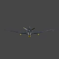 Vintage Military Fighter Plane In Gray With Star Insignia And Propeller Design
